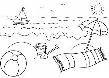 Beach Coloring Pages 15
