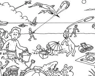 Beach Coloring Pages 19