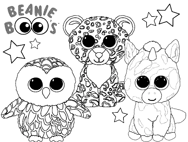 Beanie Boos Coloring Pages 2
