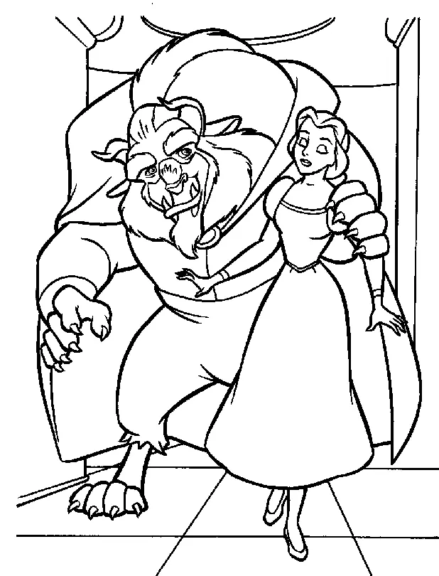 Beauty and the Beast Coloring Pages 15