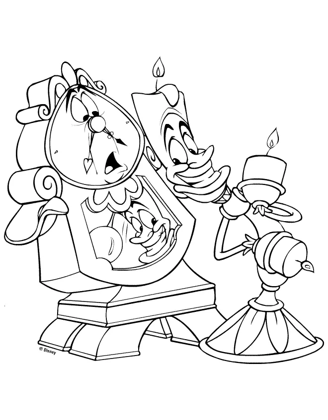 Beauty and the Beast Coloring Pages 16