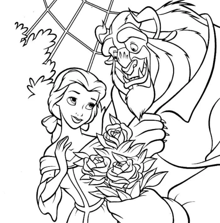 Beauty and the Beast Coloring Pages 18