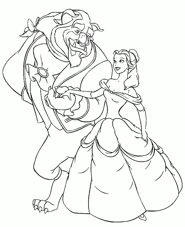 Beauty and the Beast Coloring Pages 20