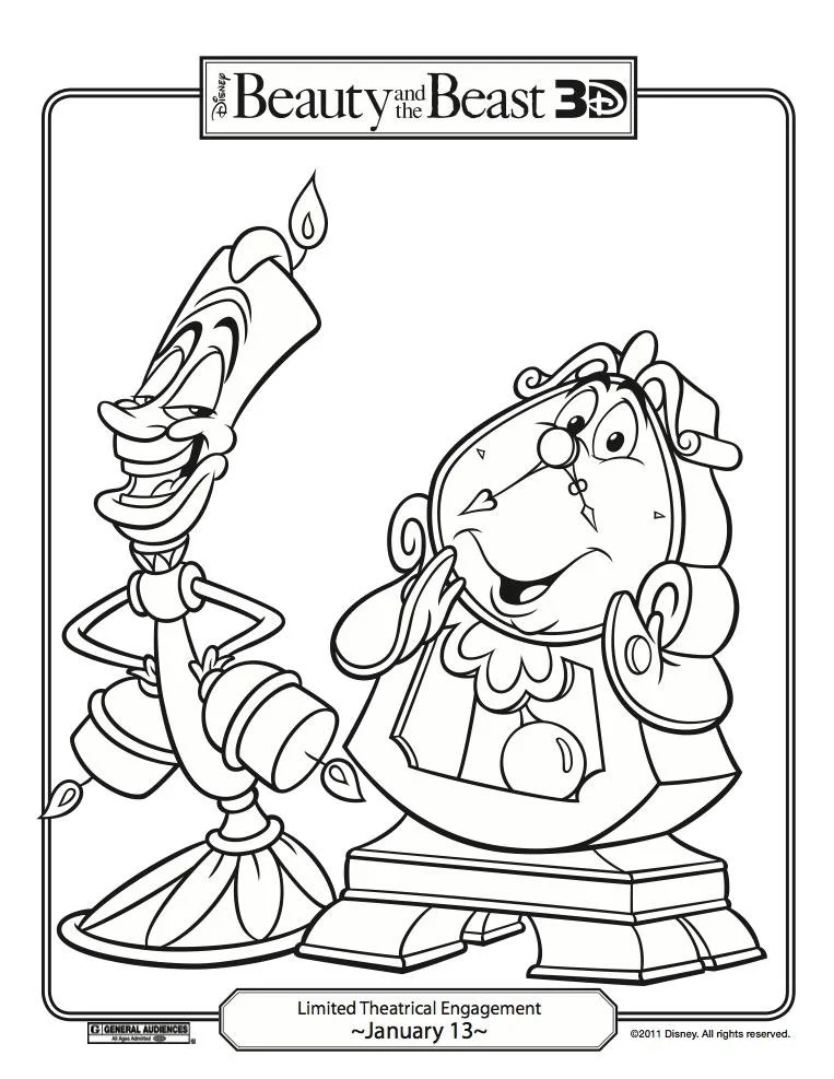 Beauty and the Beast Coloring Pages 32