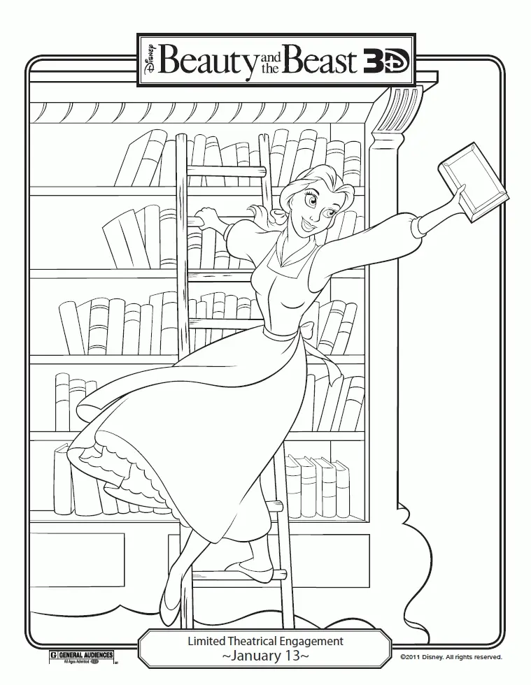 Beauty and the Beast Coloring Pages 35