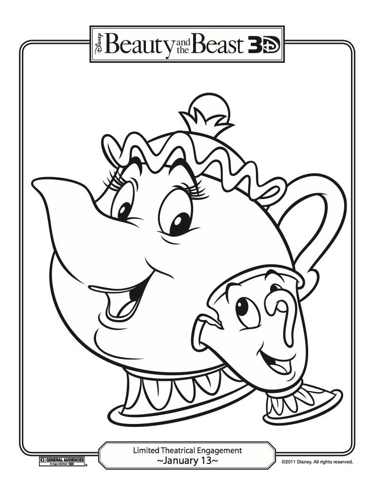 Beauty and the Beast Coloring Pages 37