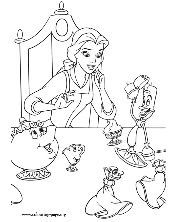 Beauty and the Beast Coloring Pages 44