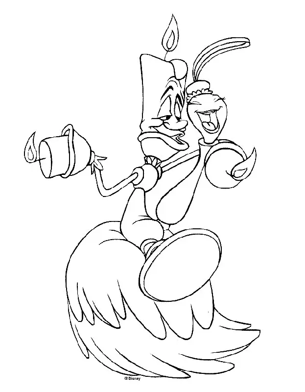 Beauty and the Beast Coloring Pages 46