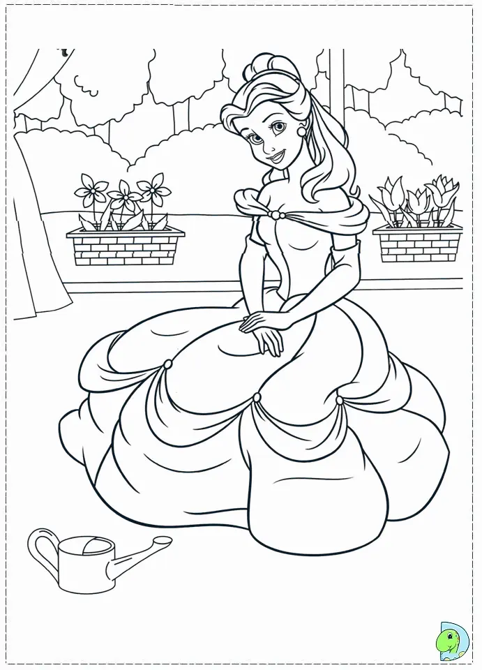 Beauty and the Beast Coloring Pages 48