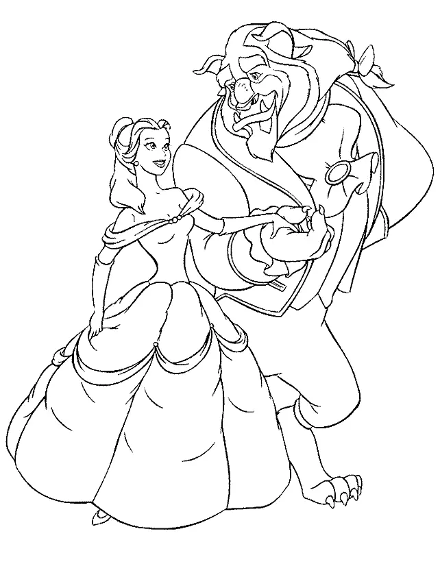 Beauty and the Beast Coloring Pages 8