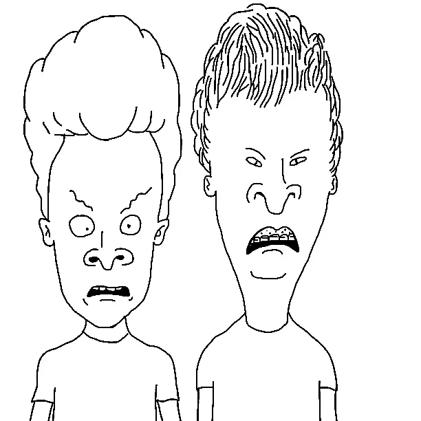 Beavis And Butt Head Hacen Las Del Universo Para Colorear 1