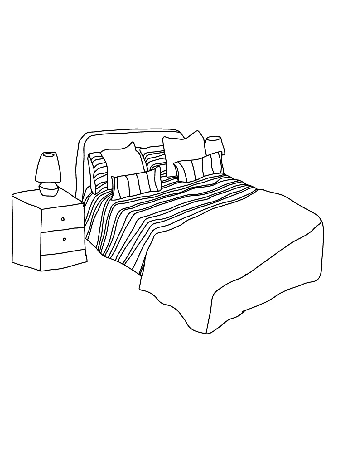 Bed Coloring Pages 23