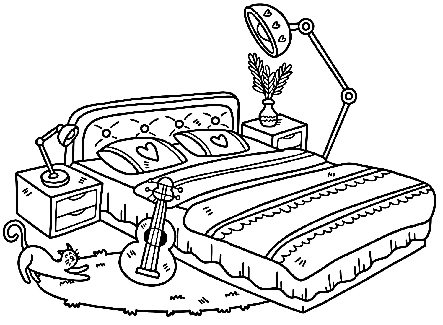 Bed Coloring Pages 3