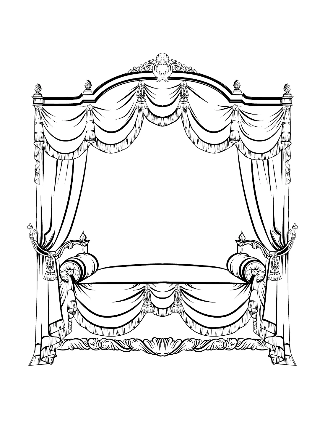 Bed Coloring Pages 4