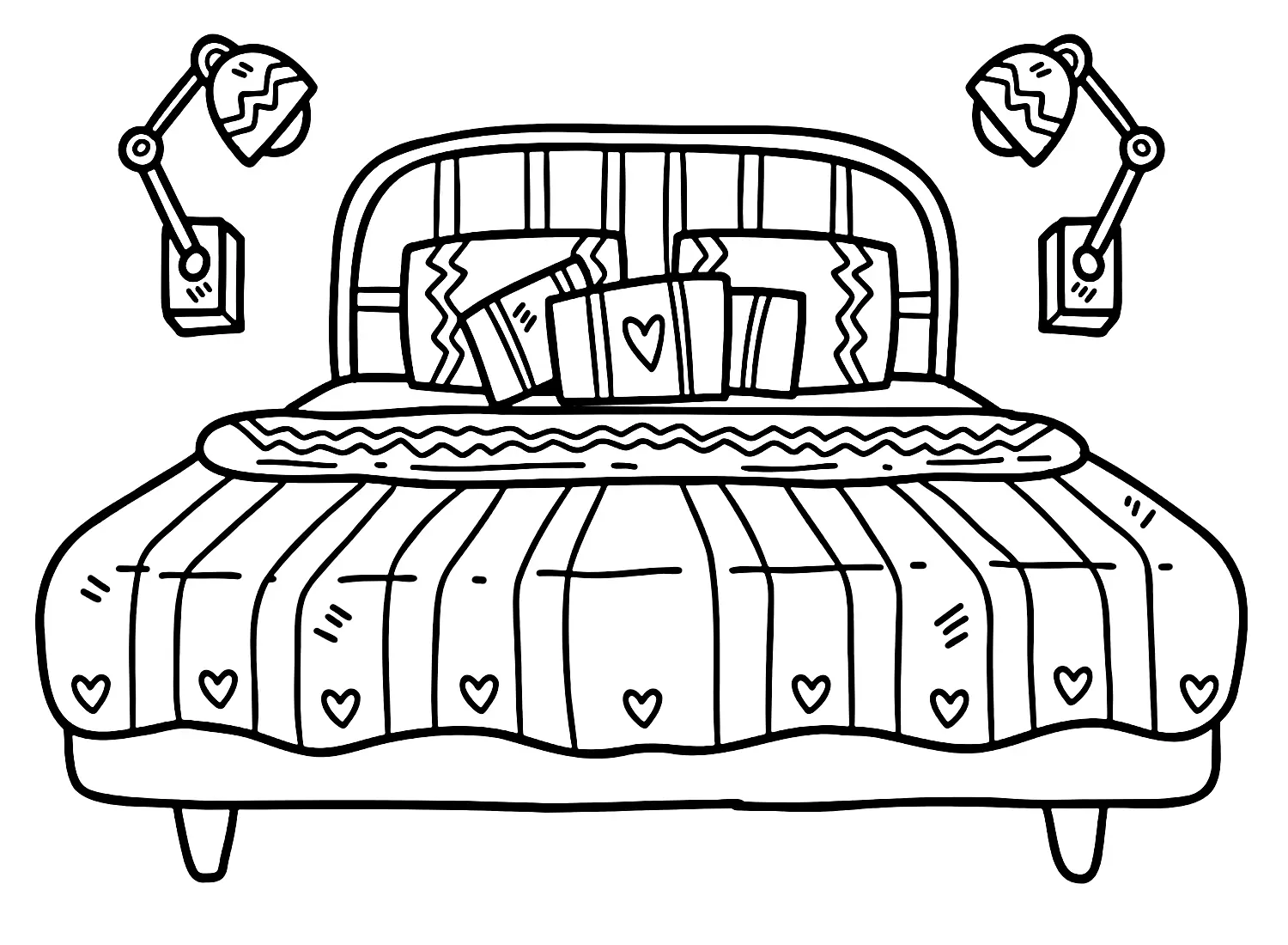 Bed Coloring Pages 6