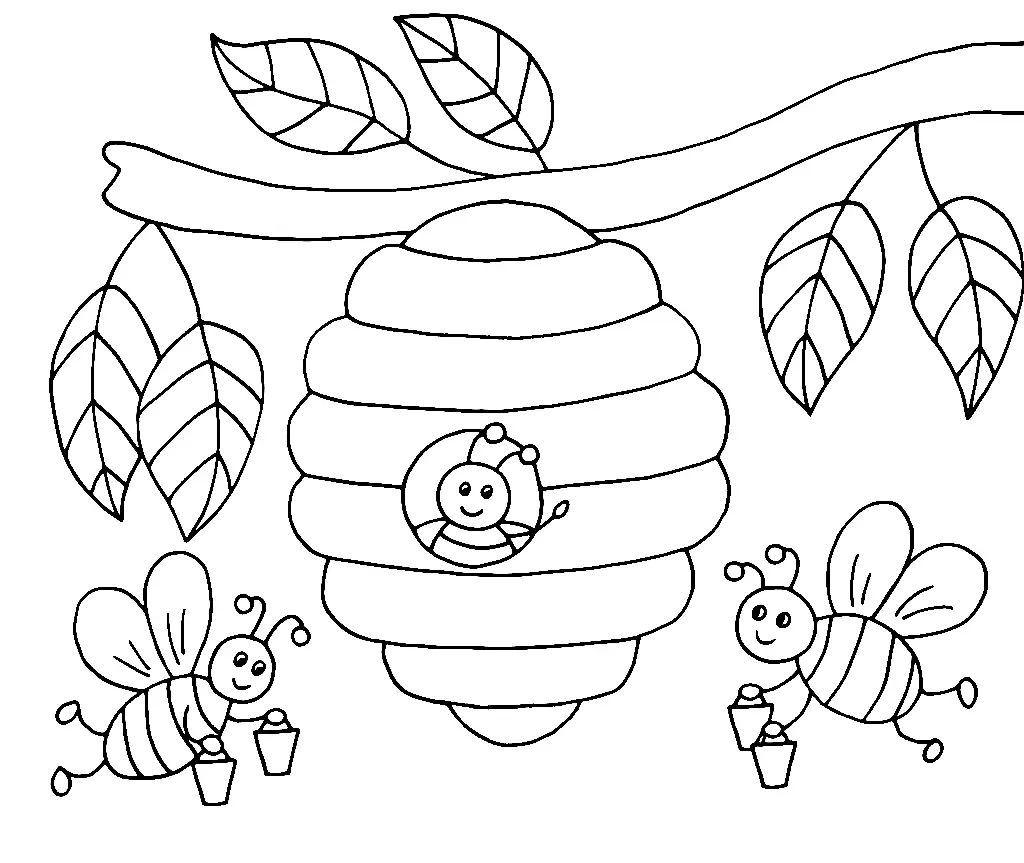 Bienen Ausmalbilder 3