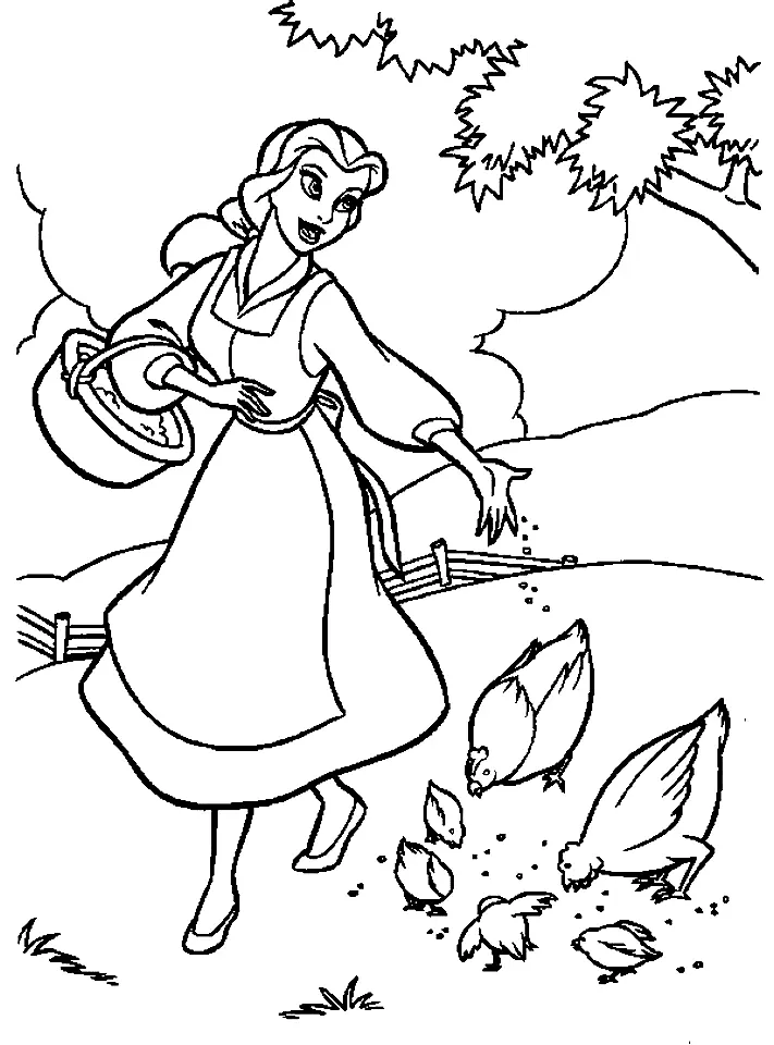 Belle Para Colorear