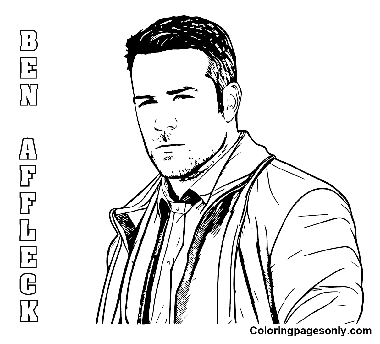 Ben Affleck Coloring Pages 2