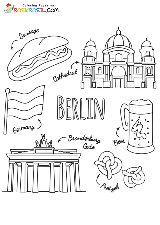 Desenhos de Berlim Para Colorir 4