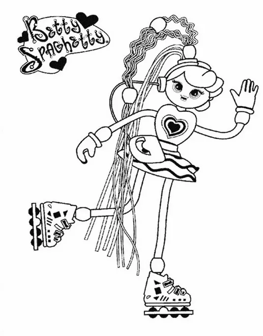 Betty Spaghetty Para Colorear 1