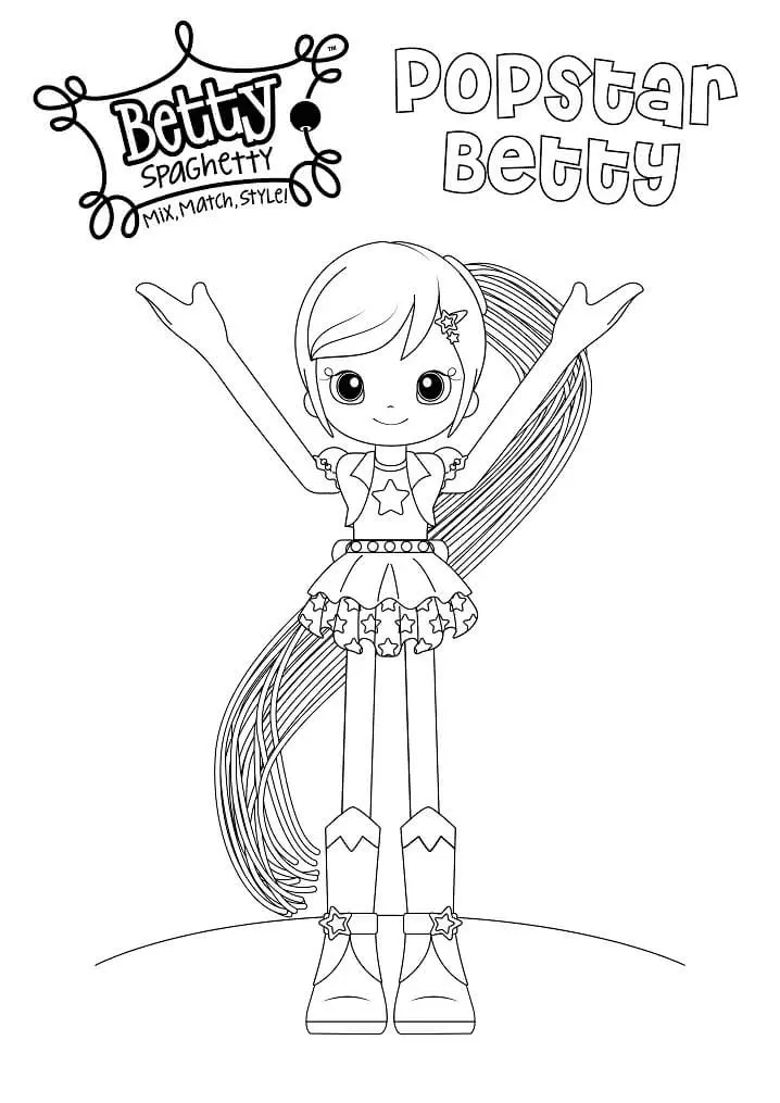 Betty Spaghetty Para Colorear