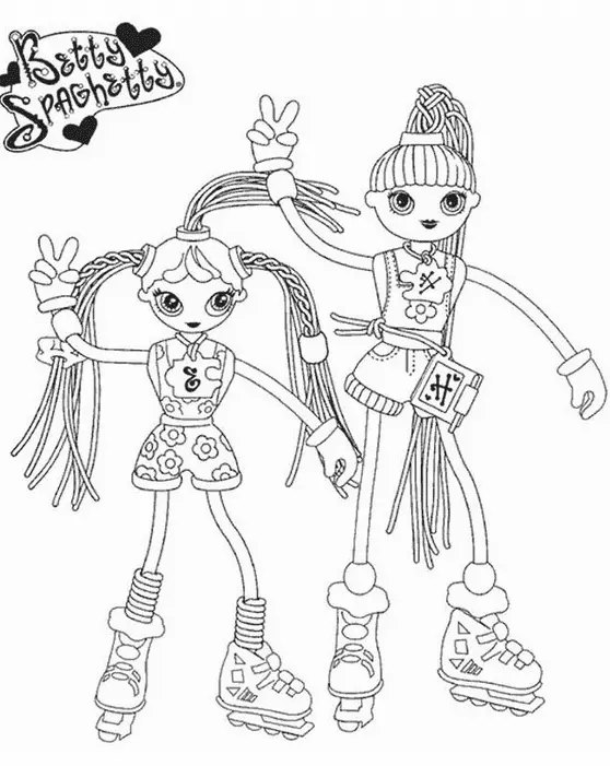 Betty Spaghetty Para Colorear 4