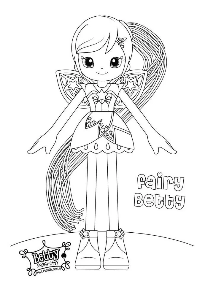 Betty Spaghetty Para Colorear 7
