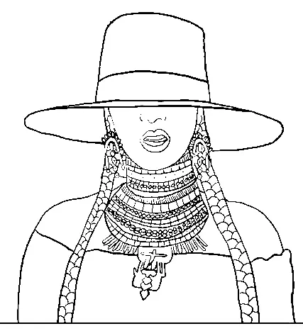 Beyonce Para Colorear 10