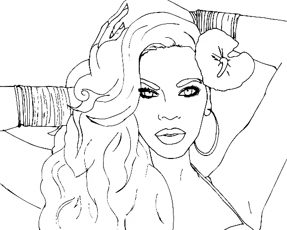 Beyonce Para Colorear 12