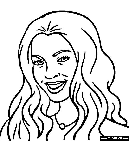 Beyonce Para Colorear 5