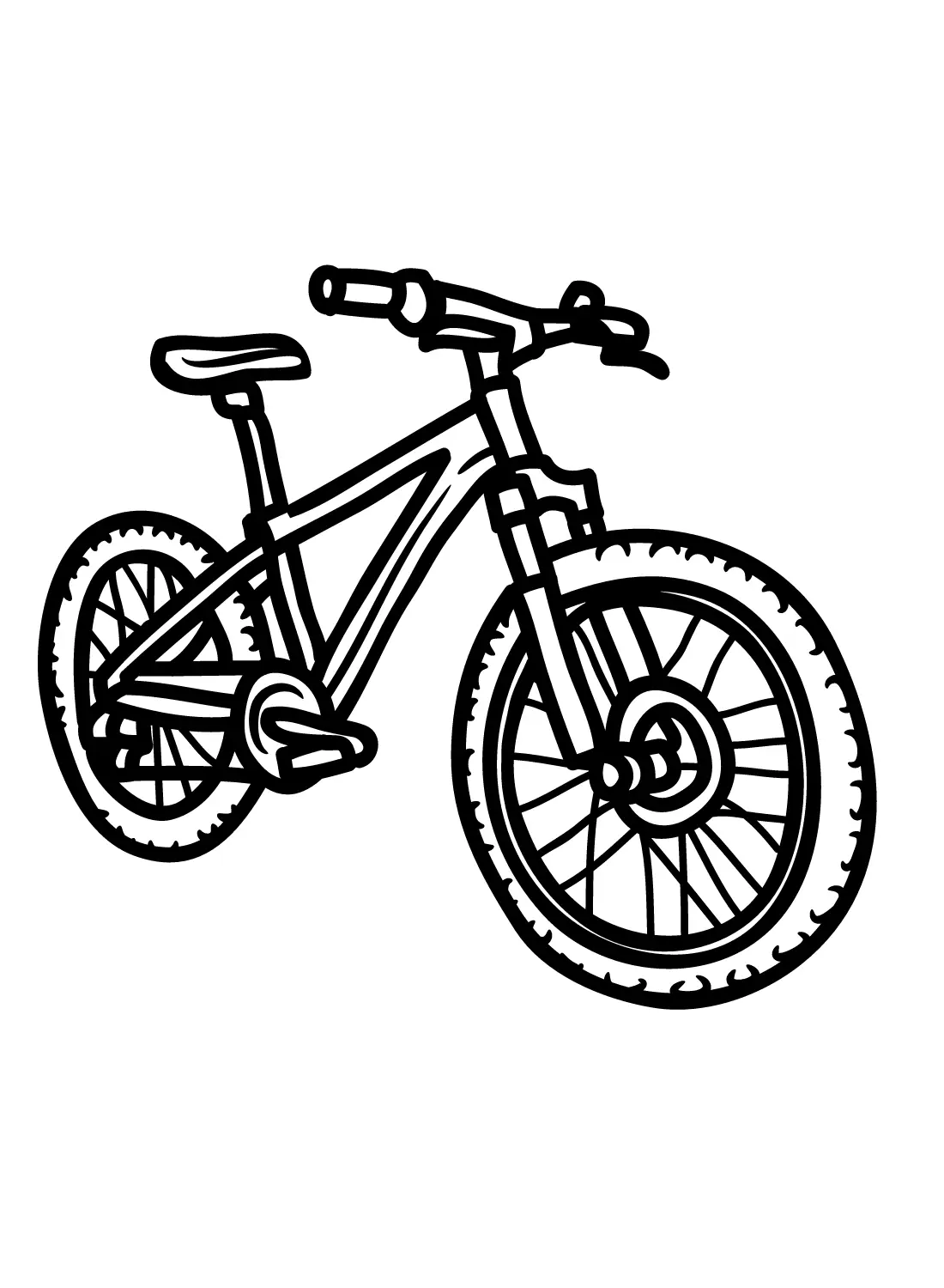 Bicycle Coloring Pages 1