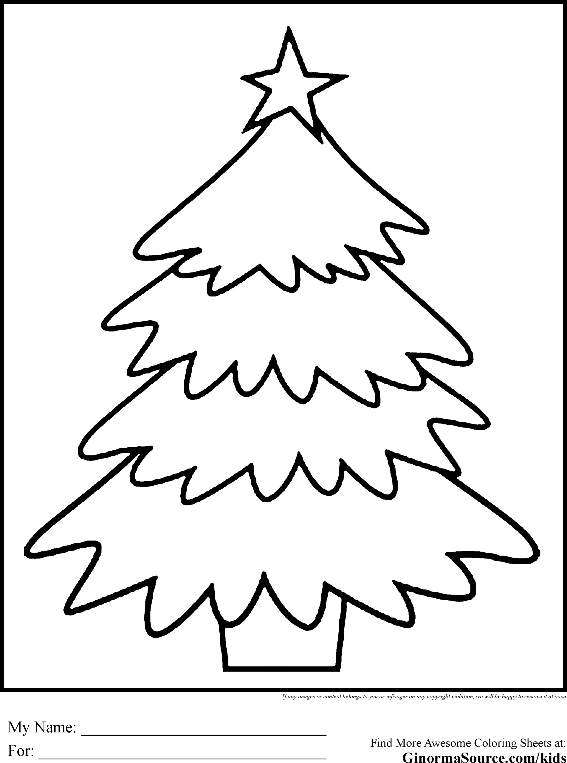 Big Christmas Tree Coloring Pages 11