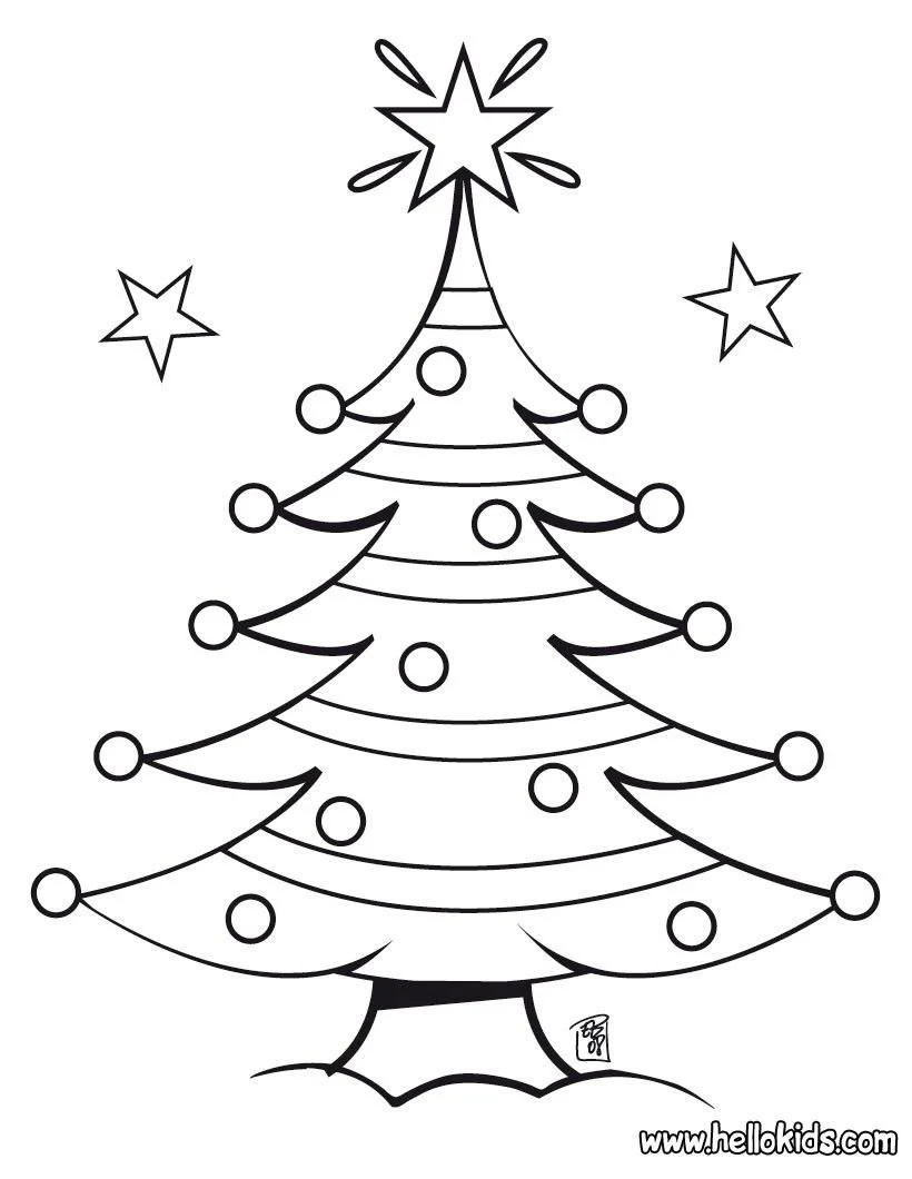Big Christmas Tree Coloring Pages 12