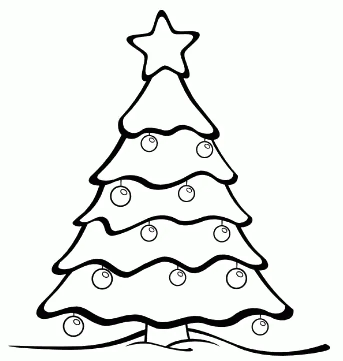 Big Christmas Tree Coloring Pages 13