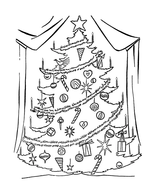 Big Christmas Tree Coloring Pages 2