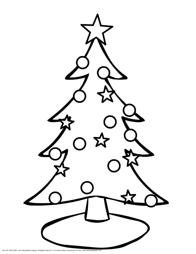 Big Christmas Tree Coloring Pages 22