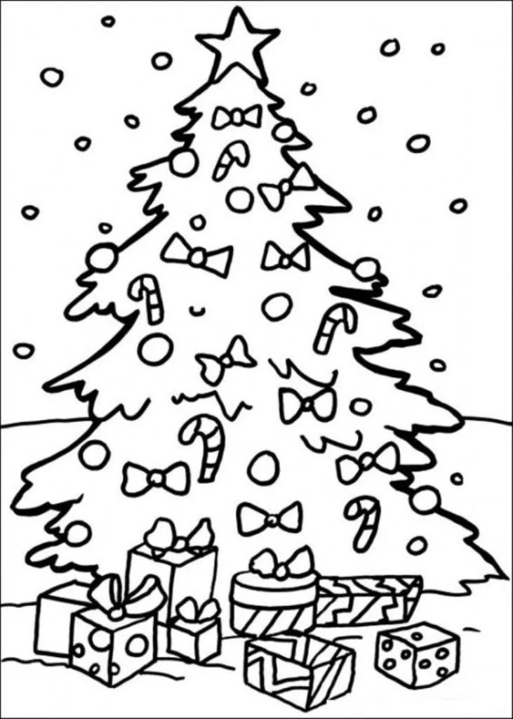 Big Christmas Tree Coloring Pages 29