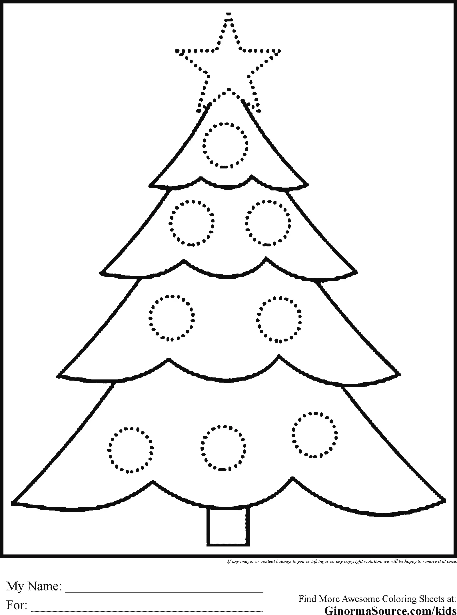 Big Christmas Tree Coloring Pages 5