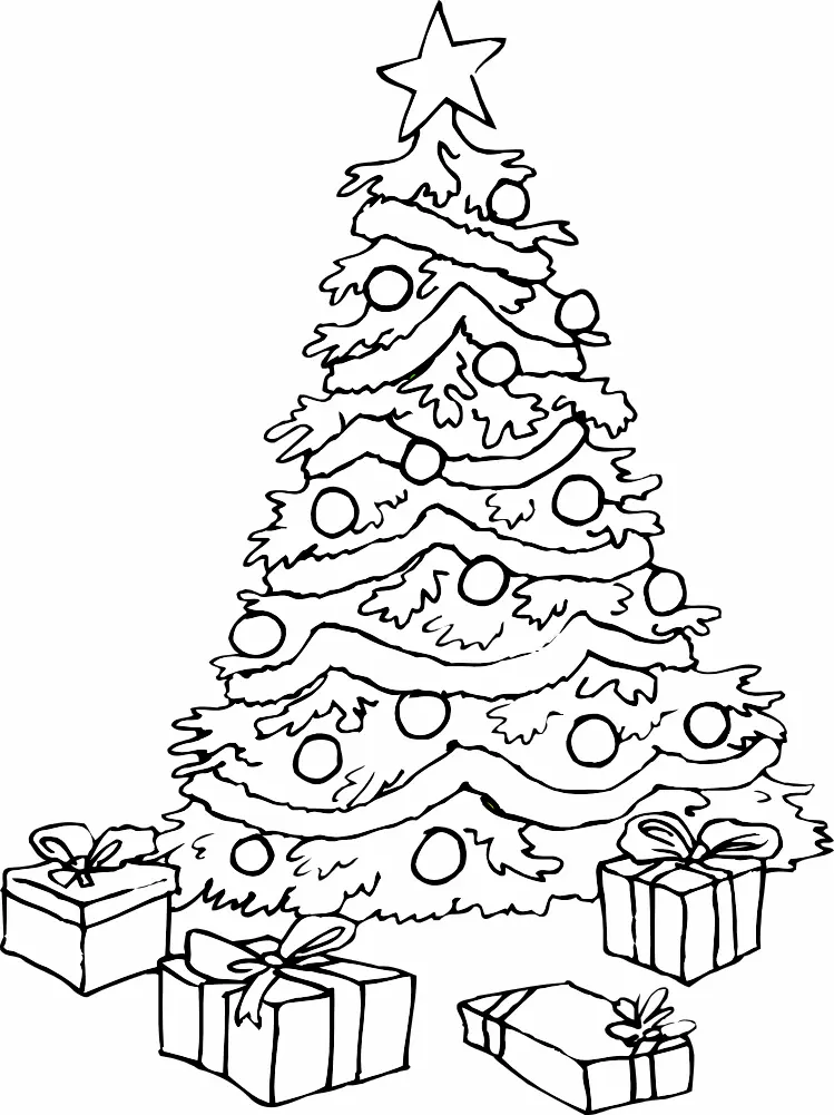 Big Christmas Tree Coloring Pages 8