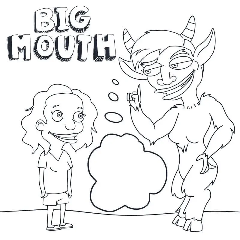 Big Mouth Coloring Pages 18