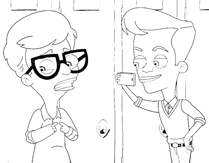 Big Mouth Coloring Pages 4