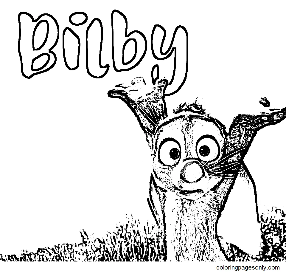 Bilby Para Colorear 7
