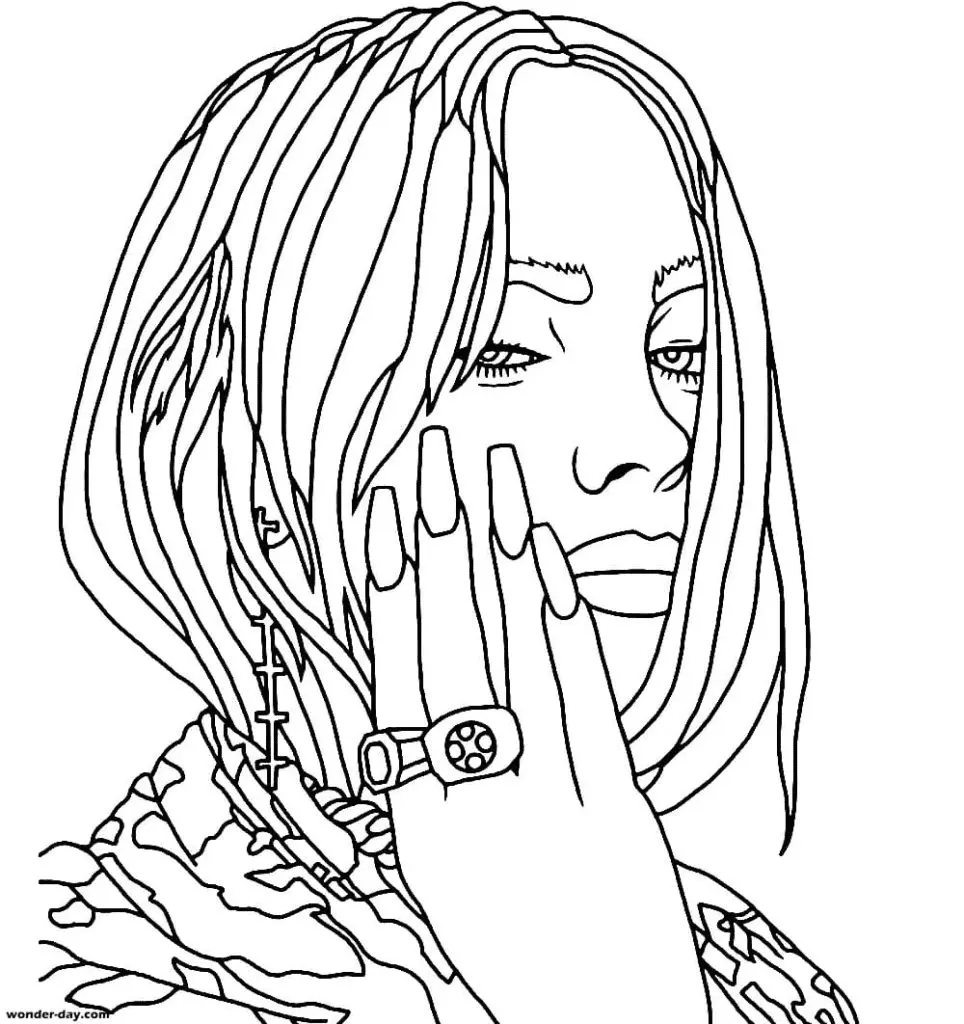 Billie Eilish Para Colorear 10