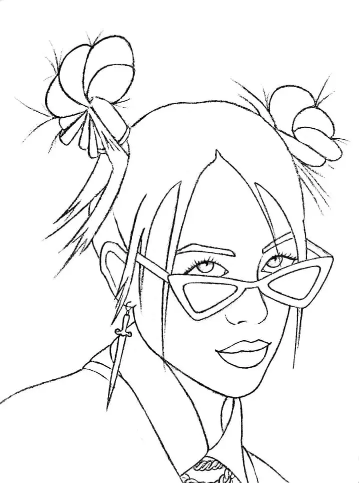 Billie Eilish Para Colorear 22