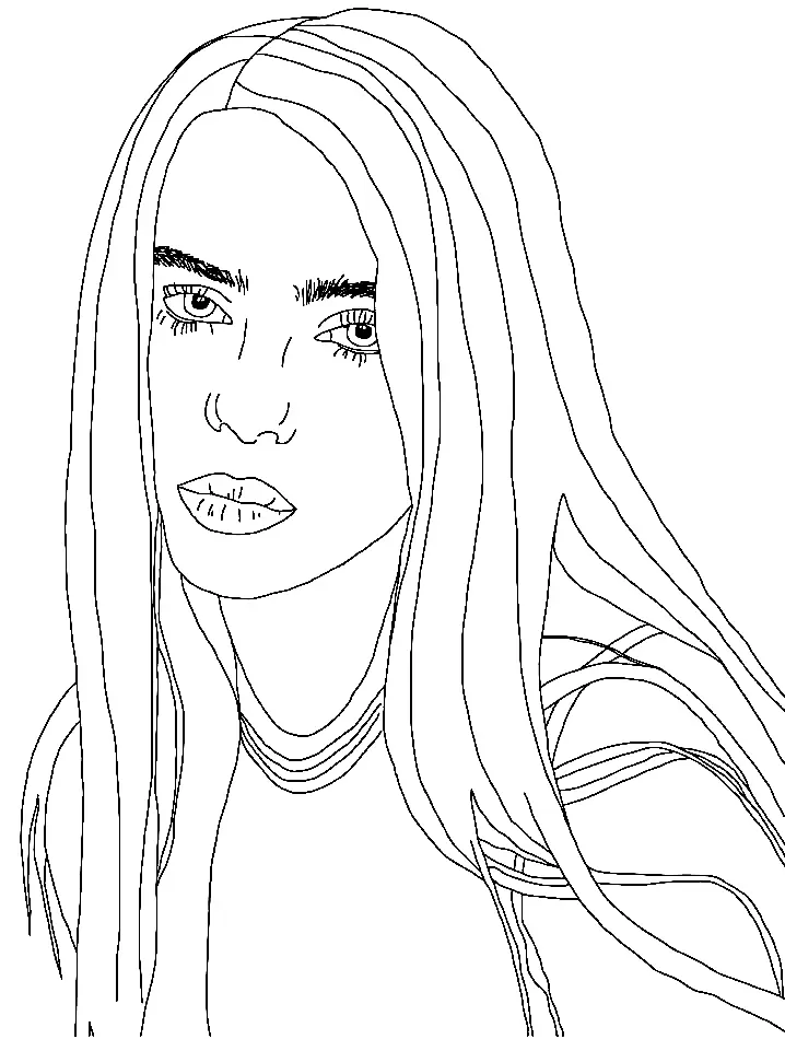 Billie Eilish Para Colorear 26
