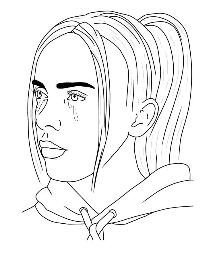 Billie Eilish Para Colorear 33