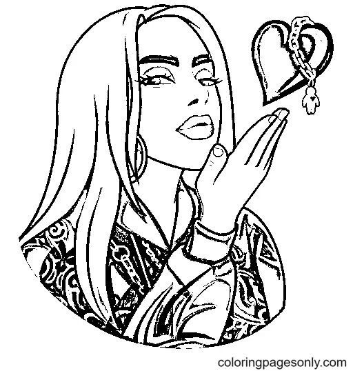Billie Eilish Para Colorear 40