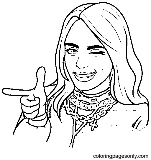 Billie Eilish Para Colorear 42