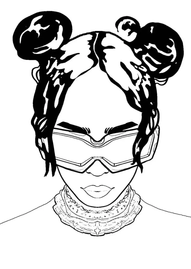 Billie Eilish Para Colorear 46
