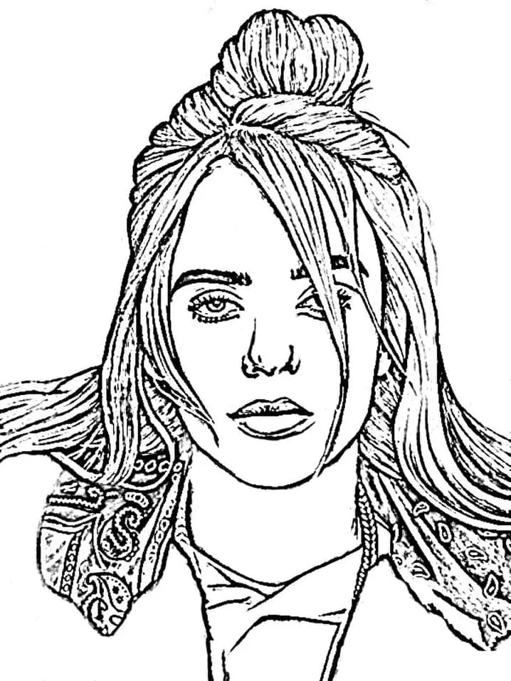 Billie Eilish Para Colorear 49